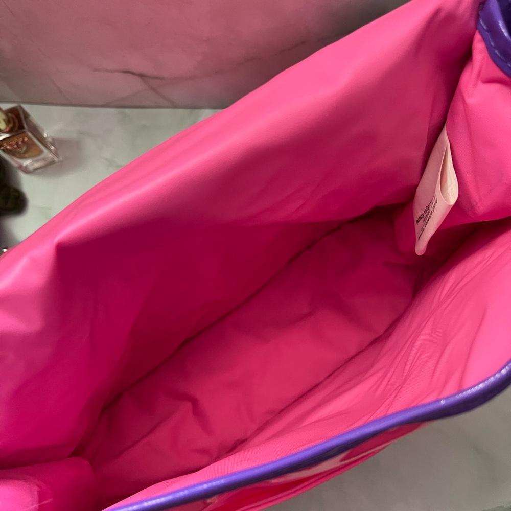Barbie Pyramid Messenger Bag Mattel VINTAGE Circa 1991 Pink Vinyl Purse - Picture 12 of 16